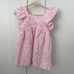 Zara Pink Daisy Sundress with Ruffle Straps